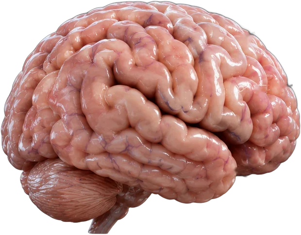 Illustration of a hydrated brain: fuller and healthier